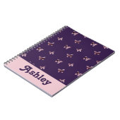 Carnet Beau Pink Satin Papillon Motif animal (Côté gauche)