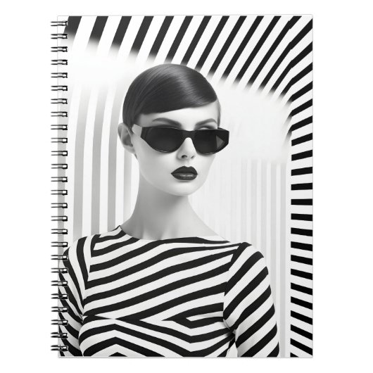 Carnet Beau Portrait D'Art Des Femmes Noires Et Blanches (Devant)