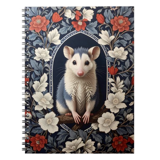 Carnet Beau Possum Fleurs Inspirées de William Morris (Devant)
