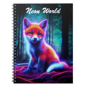 Carnet Beau renard à imaginaire brillant avec aura biolum