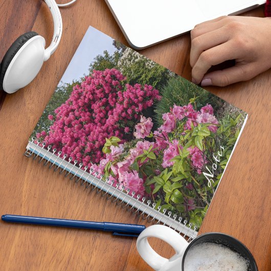 Carnet Beau Rhododendron rose fleurit Floral