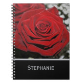 Carnet Beau rose rouge (Devant)