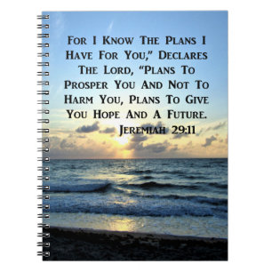 CARNET BEAU SKI BLEU JEREMIAH 29:11 PHOTO