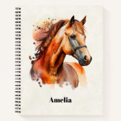 Carnet Beau Sorrel Horse Portrait (Devant)