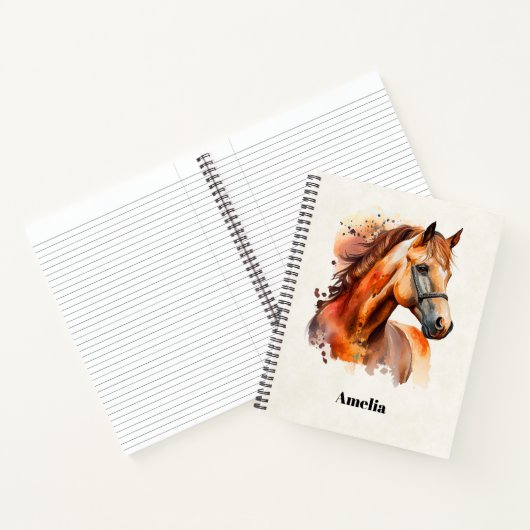 Carnet Beau Sorrel Horse Portrait (Intérieur)
