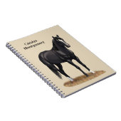 Carnet Beau Stallion Cheval du Quartier Noir (Côté Droit)