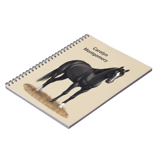 Carnet Beau Stallion Cheval du Quartier Noir (Côté gauche)