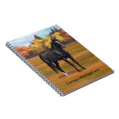 Carnet Beau Stallion Cheval du Quartier Noir (Côté Droit)