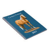 Carnet Beau Stallion Cheval Palomino Quarter (Côté Droit)