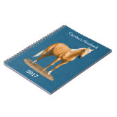 Carnet Beau Stallion Cheval Palomino Quarter (Côté gauche)