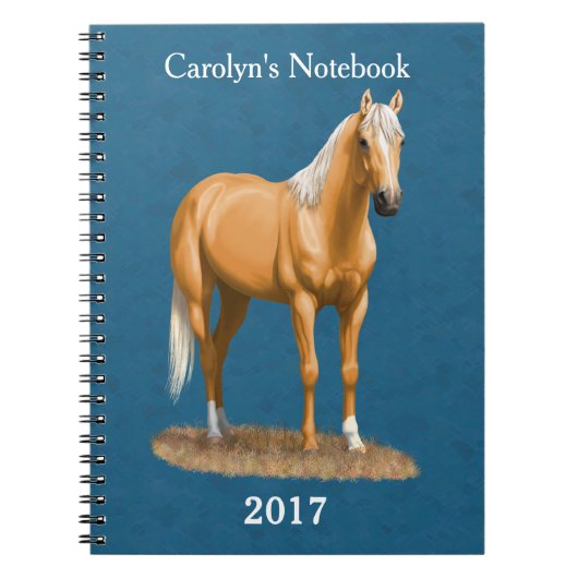 Carnet Beau Stallion Cheval Palomino Quarter (Devant)