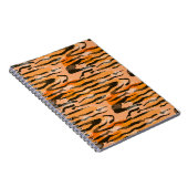 Carnet Beau tigre transparent motif, couleur pêche (Côté Droit)