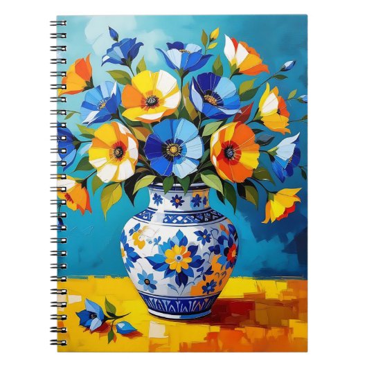Carnet Beau vase de fleurs (Devant)