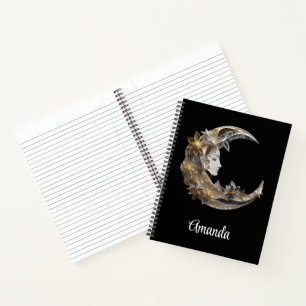 Carnet Beau visage dans la lune