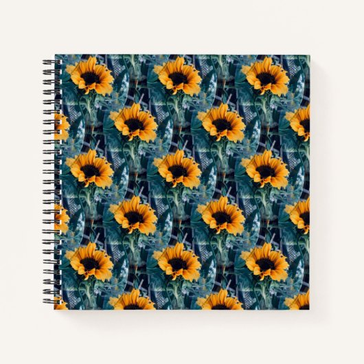 Carnet Beaucoup de tournesols ensoleillés.... (Devant)