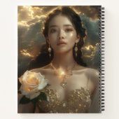 Carnet Beauté asiatique avec rose blanche (Dos)