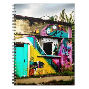 Carnet Beauté dans la destruction Graffiti coloré abando