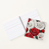 Carnet Beauté de rose rouge et blanche (Intérieur)