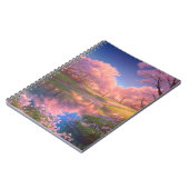 Carnet Beauté du Sakura et du lac aux fleurs roses (Côté gauche)