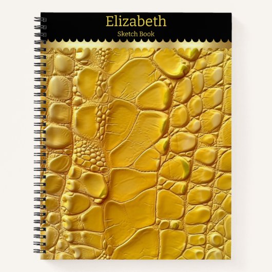 Carnet Beauté inattendue d'un serpent jaune vif (Devant)