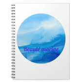 Carnet Beauté marine vague (Devant)