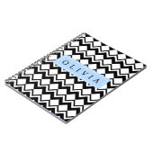 Carnet Beautiful Black & White Patterns Custom Name (Côté gauche)