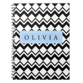 Carnet Beautiful Black & White Patterns Custom Name (Devant)