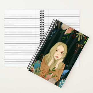 Carnet Beautiful Girl IIlustration Notebook 