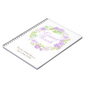 Carnet Beautiful Purple Floral Wreath Bridal Shower (Côté gauche)