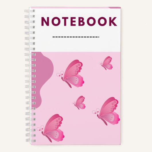 Carnet Beautiful small butterfly pattern design (Recto)
