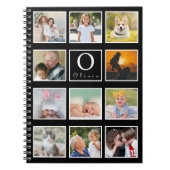 Carnet Beautiful Trendy Custom Monogram 11 Photos Collage (Devant)