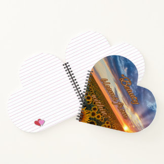 Carnet Beauty Blooms Heart Spiral Notebook