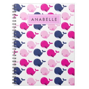 Carnet Beaux Baleines, Motif De Baleines, Votre Nom