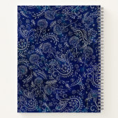 Carnet Beaux Blues Boho Batik Botaniques (Dos)