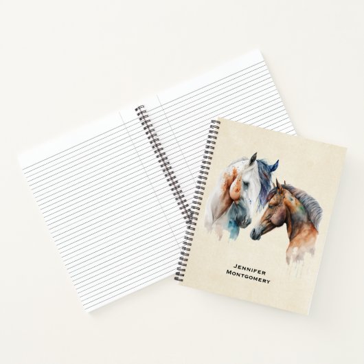 Carnet Beaux Chevaux Style Boho Occidental (Intérieur)