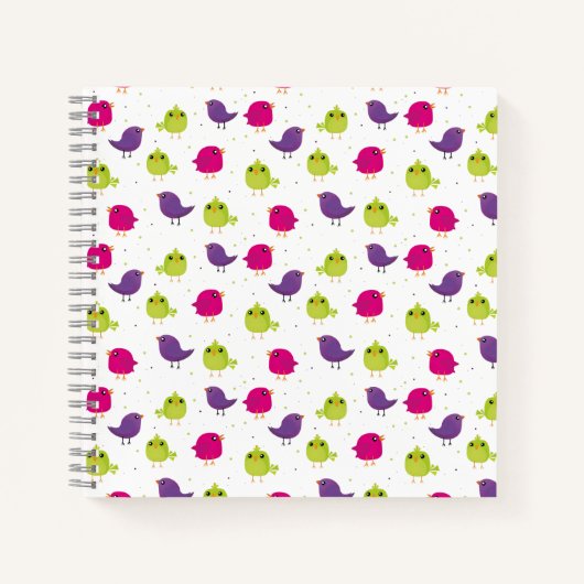 Carnet Beaux oiseaux colorés (Devant)
