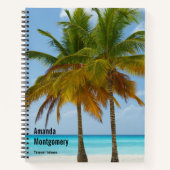 Carnet Beaux palmiers sur une plage tropicale (Devant)