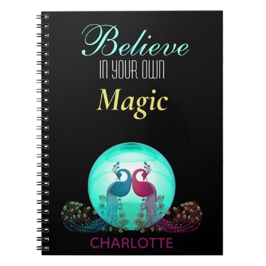 Carnet Beaux Peacocks Inspiration personnalisée (Devant)