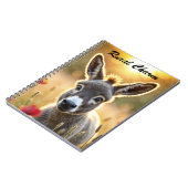 Carnet Bébé âne nature paisible champ de pavot rouge (Côté gauche)