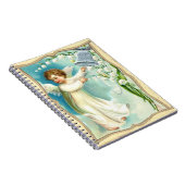 Carnet Bébé Ange Avec Cloche Bleue (Côté Droit)