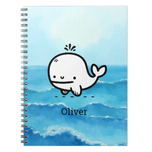 Carnet Bébé Baleine Adorable - Dessin au Trait de Créatur
