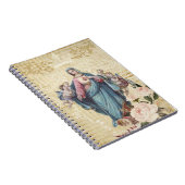 Carnet Bébé béni par cru Jésus de Vierge Marie floral (Côté Droit)