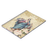 Carnet Bébé béni par cru Jésus de Vierge Marie floral (Côté gauche)