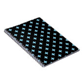 Carnet Bébé bleu polka croise sur noir (Côté Droit)