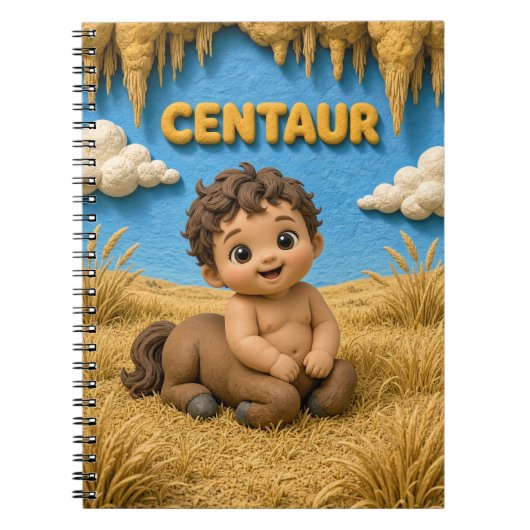 Carnet Bébé Centaure Mignon, Mythique (Devant)