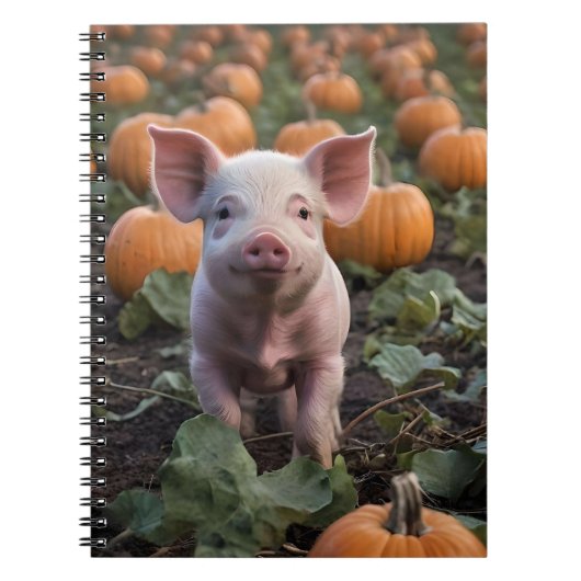 Carnet Bébé Cochon Dans Le Citrouille Patch Pickleball Pa (Devant)