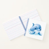 Carnet Bébé dauphin bleu adorable (Intérieur)