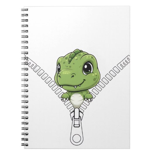 Carnet Bébé dinosaure mignon Peek (Devant)