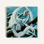 Carnet Bébé Dragon d'hiver blanc (Devant)