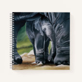 Carnet Bébé Eléphant Gris mou (Devant)